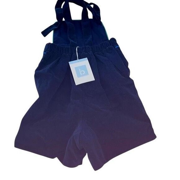 Bella Bliss Kids Corduroy 100% Cotton Sleeveless Romper Navy Size 3 NWT - Picture 3 of 6